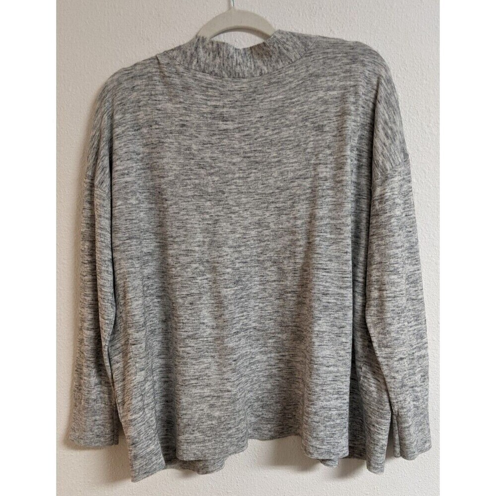 Wmn's Cabi # 5286 Marble Cardigan Heather Gray Snap-Front Cotton Blend Sweater S - Picture 8 of 10